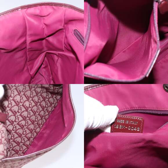 DIOR Trotter Canvas Tote Bag Red Silver - Picture 12 of 12